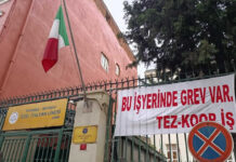 ÖZEL İTALYAN LİSESİ’NDE DERS ZİLİ “GREV” İÇİN ÇALDI