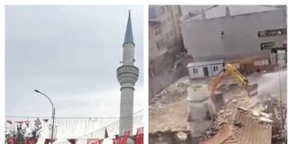 AK PARTİ’Lİ ÜMRANİYE BELEDİYESİ TARİHİ CAMİYİ YIKTI