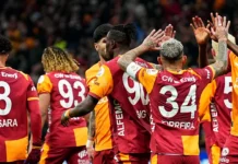 DEV DERBİDE KAZANAN GALATASARAY GALATASARAY GOL SEVİNCİ FOTOĞRAFI
