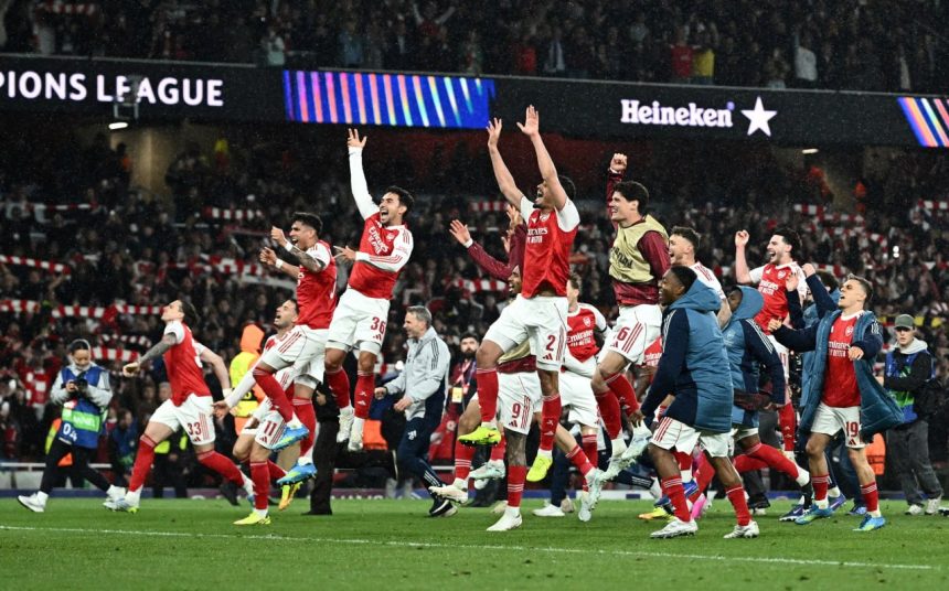 ARSENAL ŞAMPİYONLAR LİGİ FİNALE ÇIKMA SEVİNCİ GÖRSELİ
