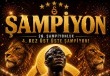 SÜPER LİG’DE ŞAMPİYON GALATASARAY: SARI KIRMIZILILAR 26.KEZ MUTLU SONA ULAŞTI GALATASARAY ŞAMPİYONLUK GÖRSELİ