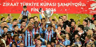 64. TÜRKİYE KUPASI FİNALİNDE ZAFER TRABZONSPOR’UN TRABZONSPOR KUPA TÖRENİ GÖRSELİ
